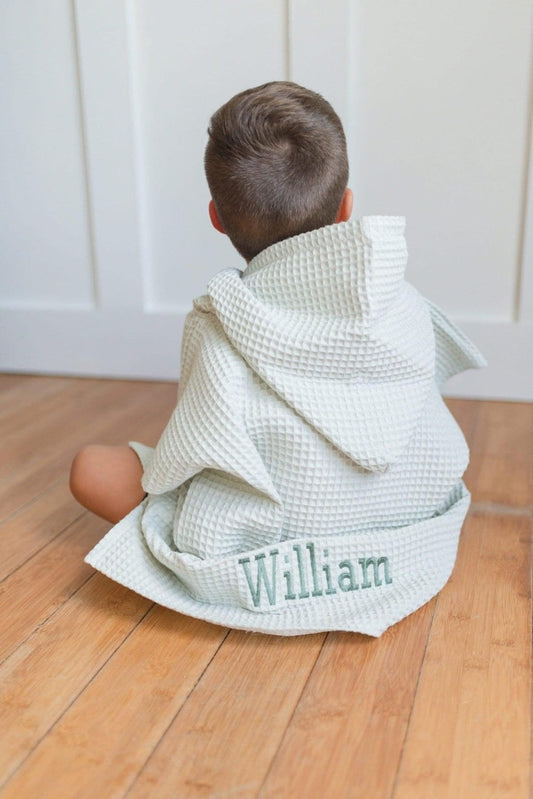 Waffle Hooded Towel Poncho