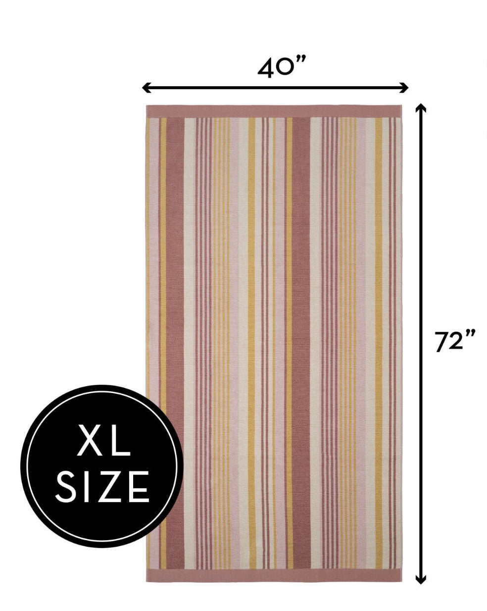 Personalized Oversized Striped Towel