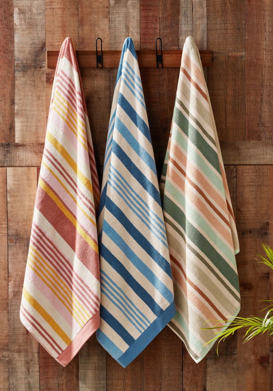 Personalized Oversized Striped Towel