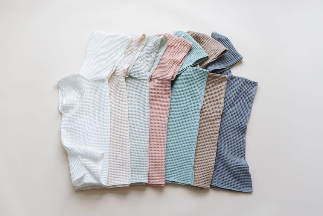 Waffle Hooded Towel Poncho