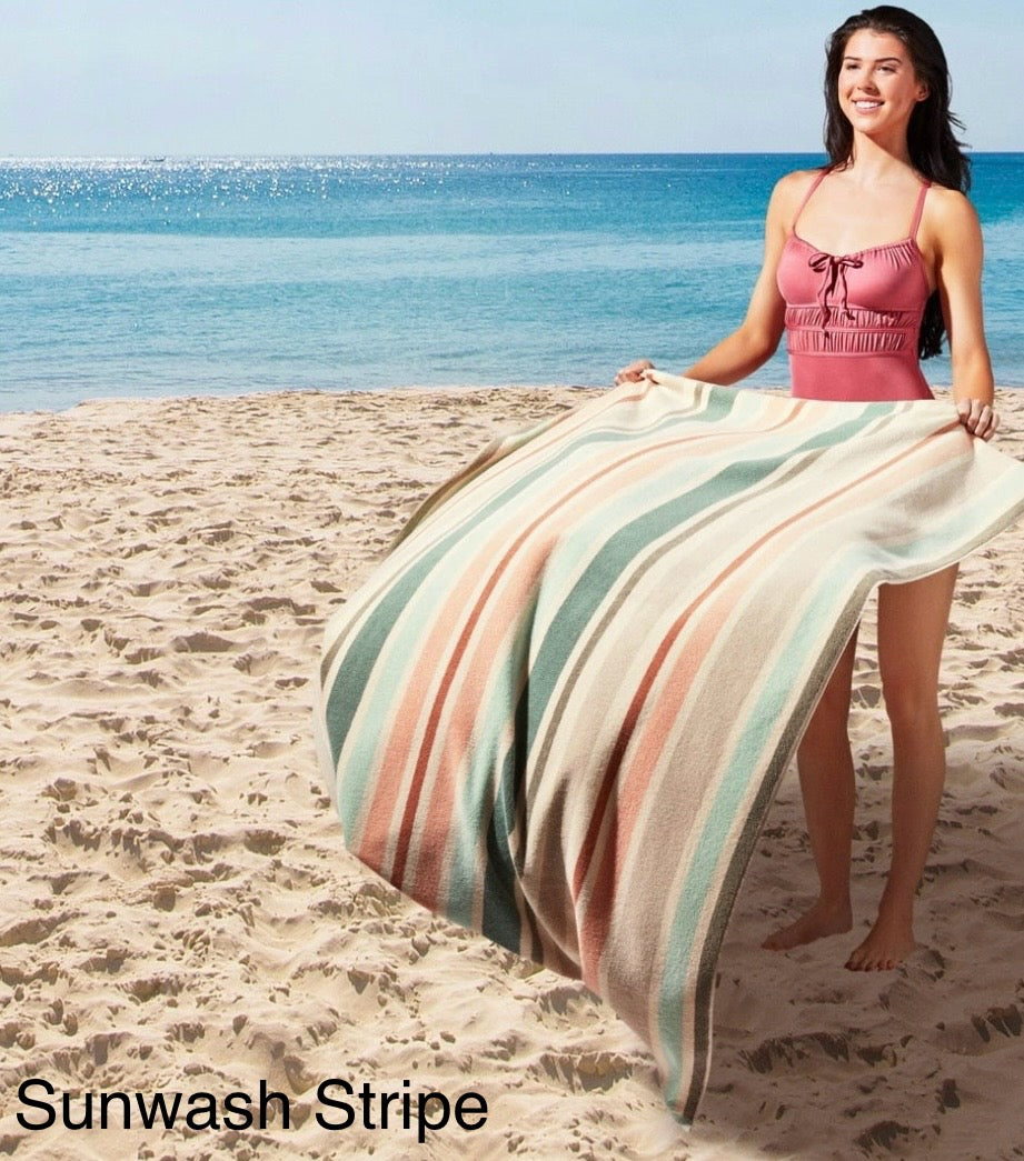 Personalized Oversized Striped Towel