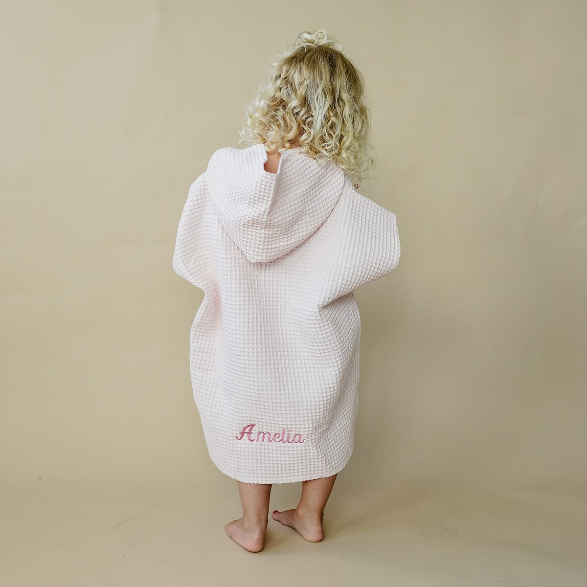 Waffle Hooded Towel Poncho
