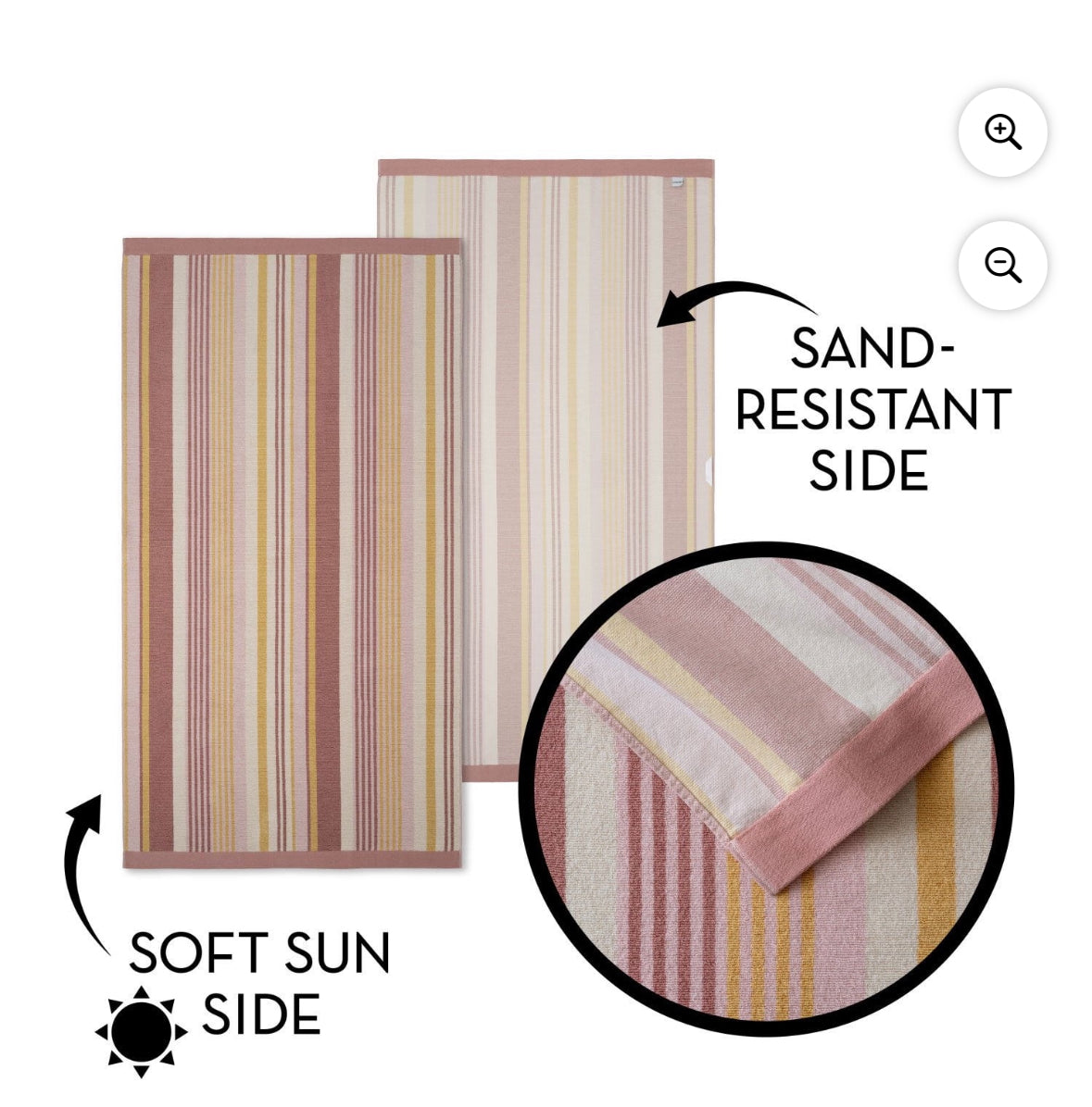 Personalized Oversized Striped Towel