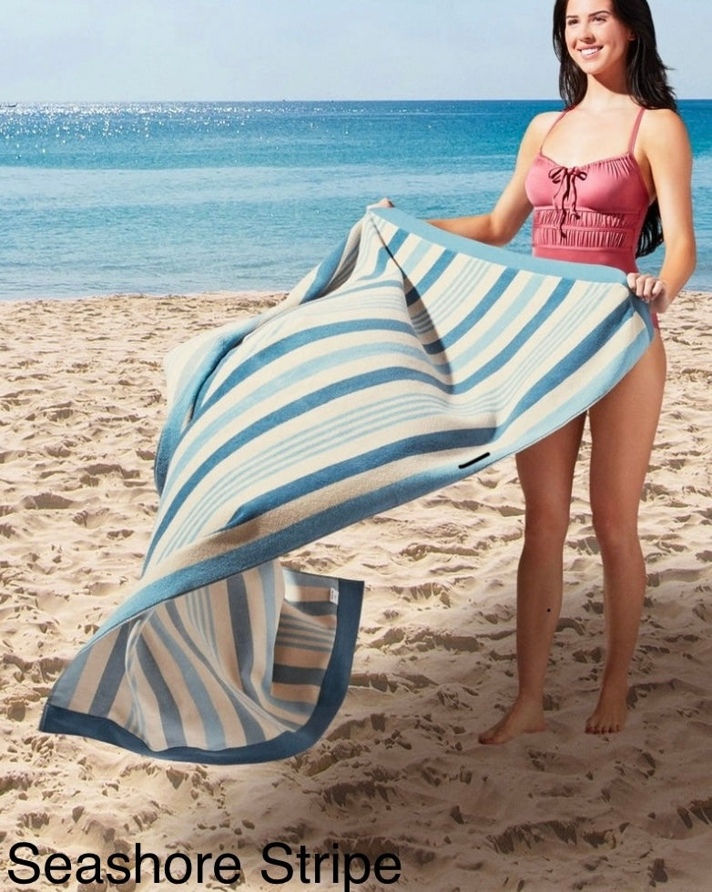 Personalized Oversized Striped Towel