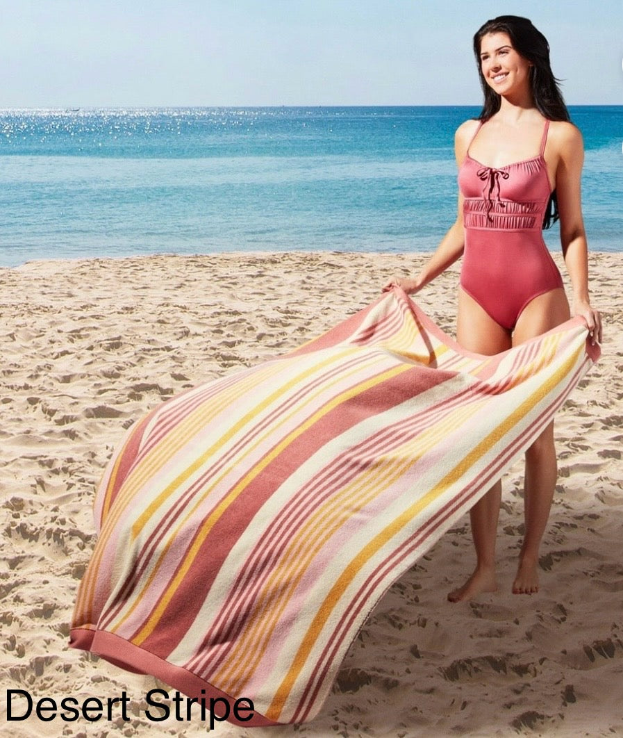 Personalized Oversized Striped Towel
